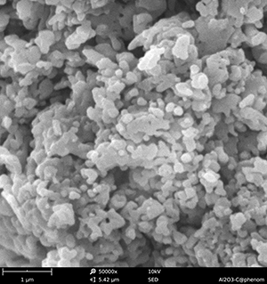 SED image at 50000x of Aluminum oxide using Phenom XL