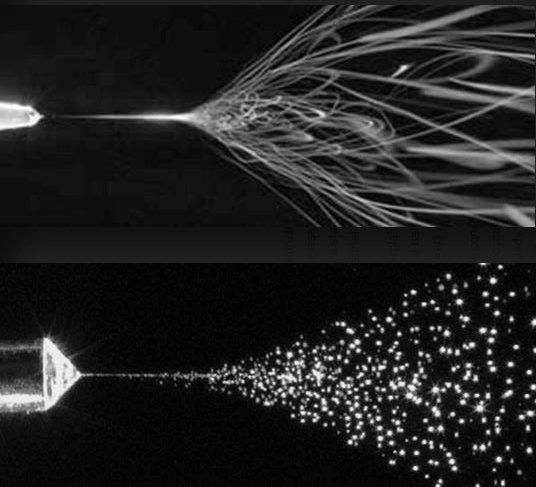 Electrospinning vs Electrospraying