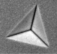 Image of nanoindentation in nickel.