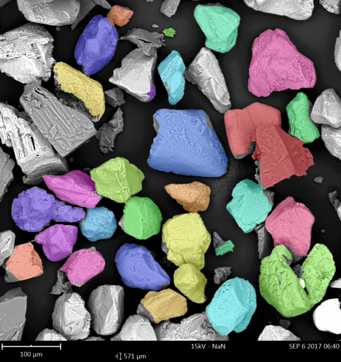 Processed SEM image of Particle