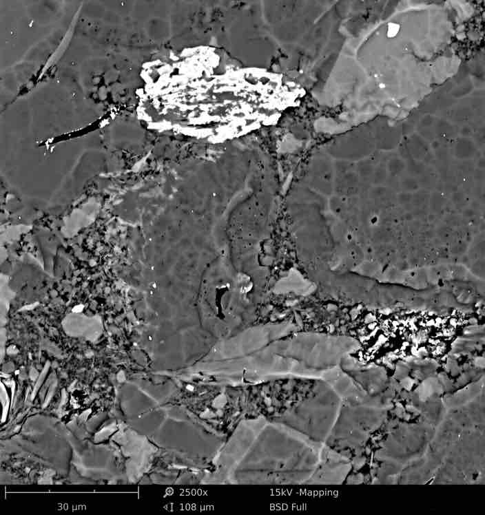 BSE of a Petrographic Thin Section