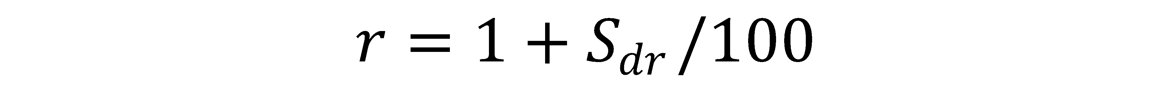 Roughness factor equation