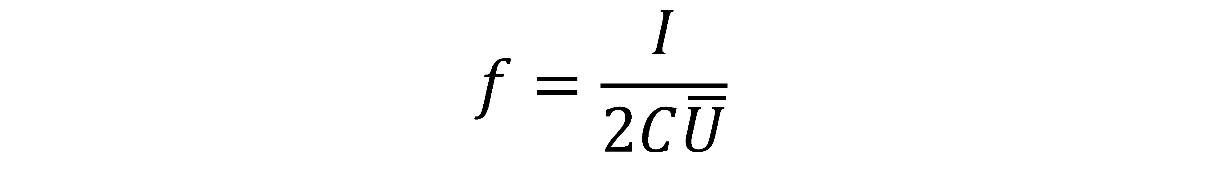 Equation of sparks frequency