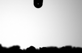 Powder surface as seen in an optical tensiometer