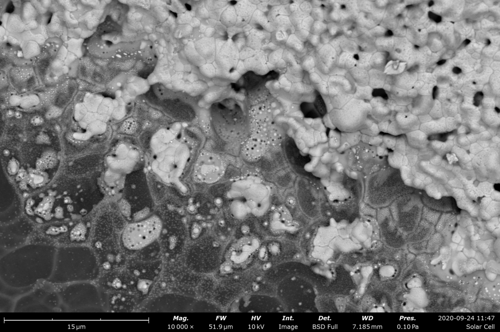 Benchtop SEM image of solar cell