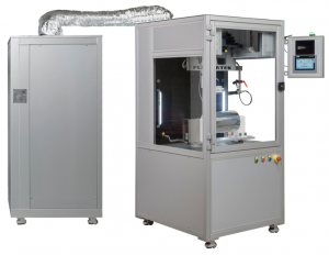 Fluidnatek LE-100 electrospinning instrument with environmental control