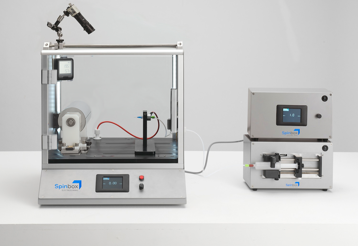 Spinbox electrospinner intermediate system