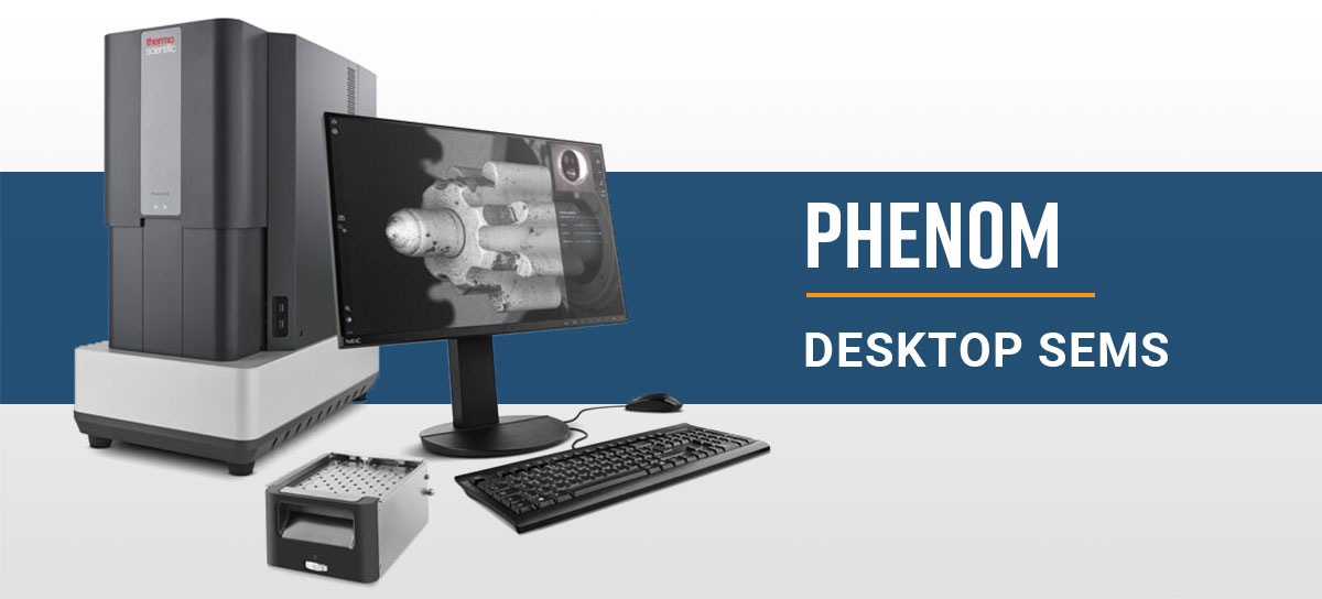 Banner featuring the Phenom XL desktop scanning electron microscope