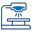 Stylized representation of a transmission electron microscope